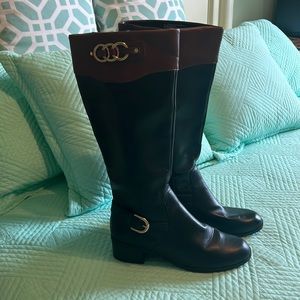 Boots - black and brown - size 8